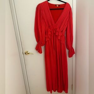 Nasty Gal pleated maxi dress